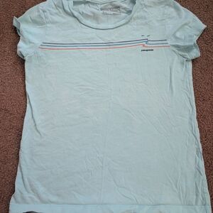 Patagonia Light Aqua Stripe Tee
